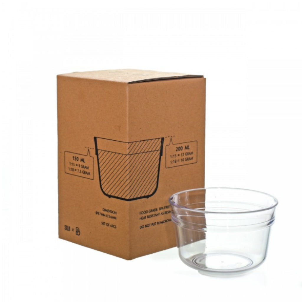 SUJI Handcrafted Plastic Coffee Cupping Bowl | 6 CUPS PER SET