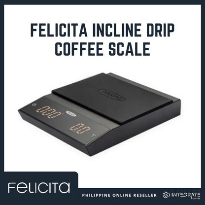 FELICITA Incline Drip Coffee Scale | With Timer Bluetooth Smart Espresso Electronic Coffee Scale