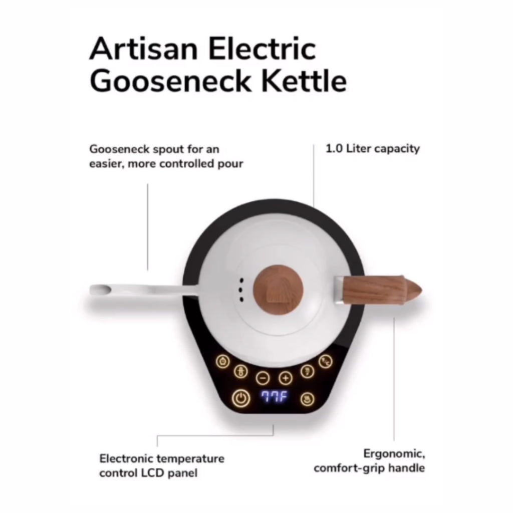 BREWISTA Artisan Electric Gooseneck Kettle | 1000ml Temperature Kettle