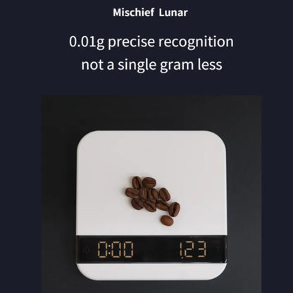 MISCHIEF Electronic Coffee Lunar Scale | Ultra-thin Hand Punch Intelligent Automatic Timing