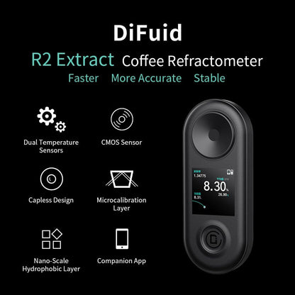 DiFluid R2 Extract Digital Brix Refractometer |Coffee TDS Refractometer | Multi-Test Modes