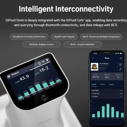 Difluid Omni Coffee Roast Color Meter Analyzer and Grind Size Analyzer